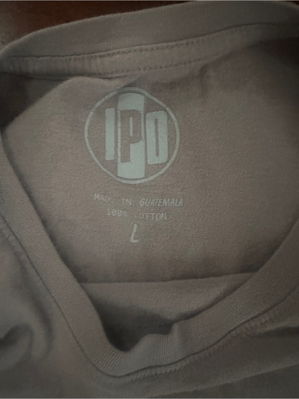 Minimal Chest Logo Crewneck T-Shirt in Light Gray - Picture 4 of 5